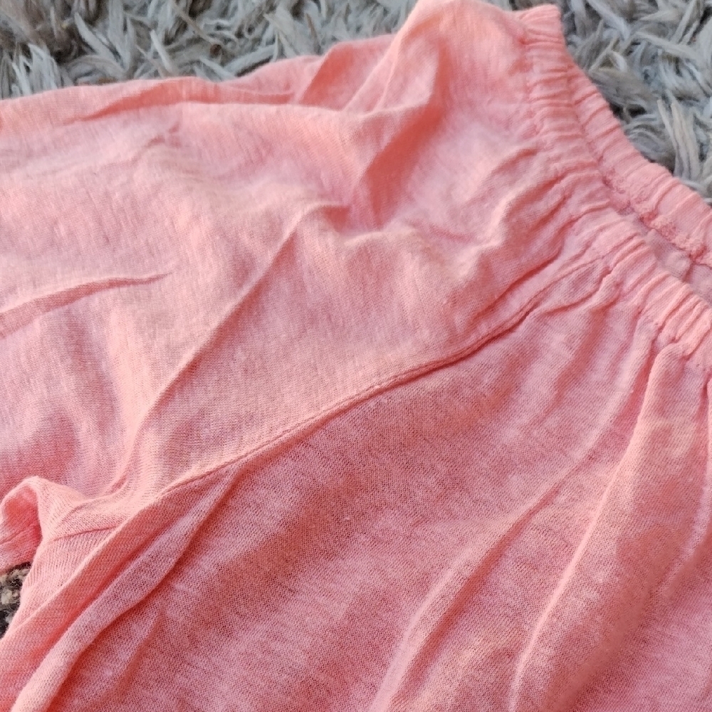 LOFT Pink Puff Sleeve Crop Blouse - Picture 4 of 7